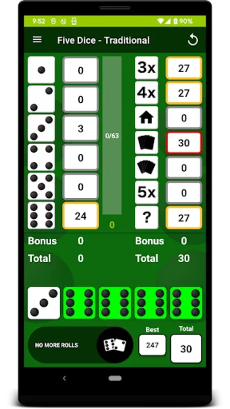 Five Dice! (Free) for Android - Engaging Dice Game