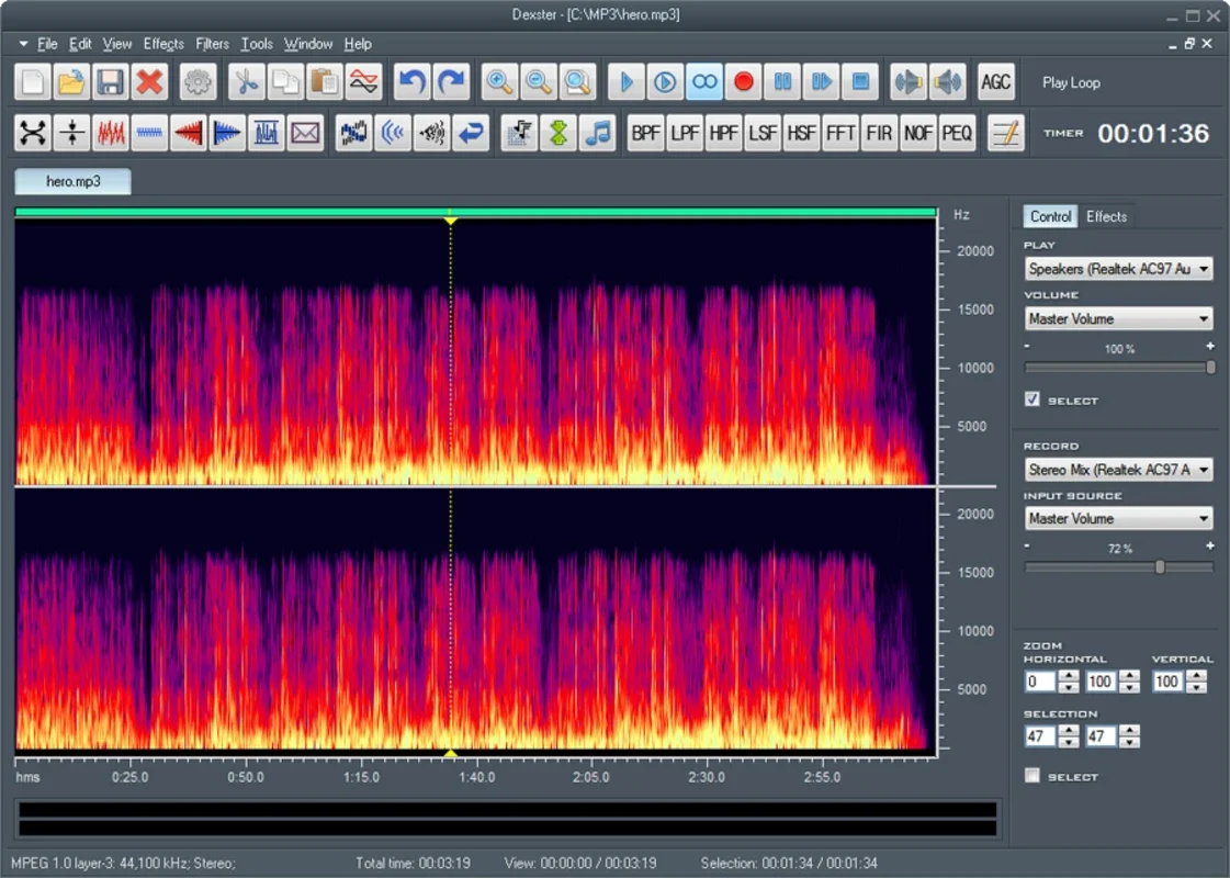 Dexster Audio Editor for Windows - Ideal for Audio Editing