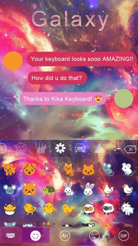 Galaxy for Android - Hypnotizing Keyboard Theme