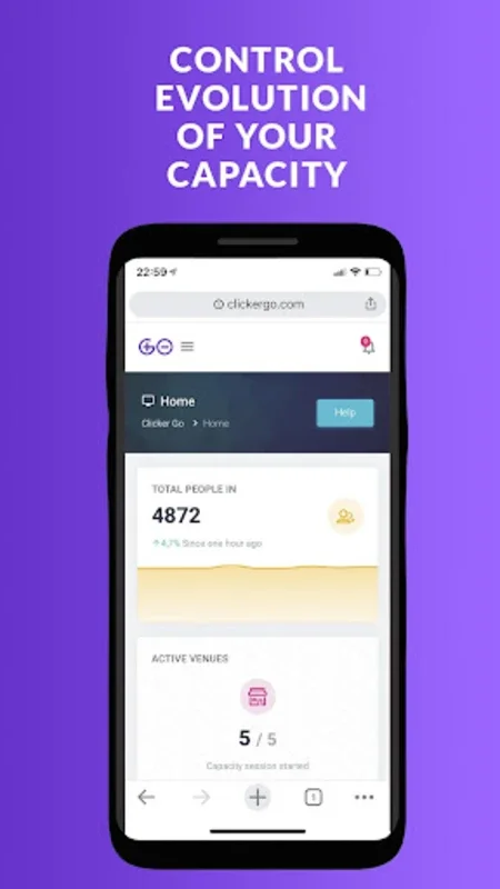 Clicker & GO for Android: Real-time Venue Capacity Monitoring