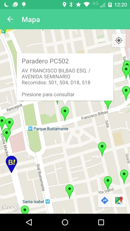 Micro for Android - Real - Time Santiago Bus Schedules