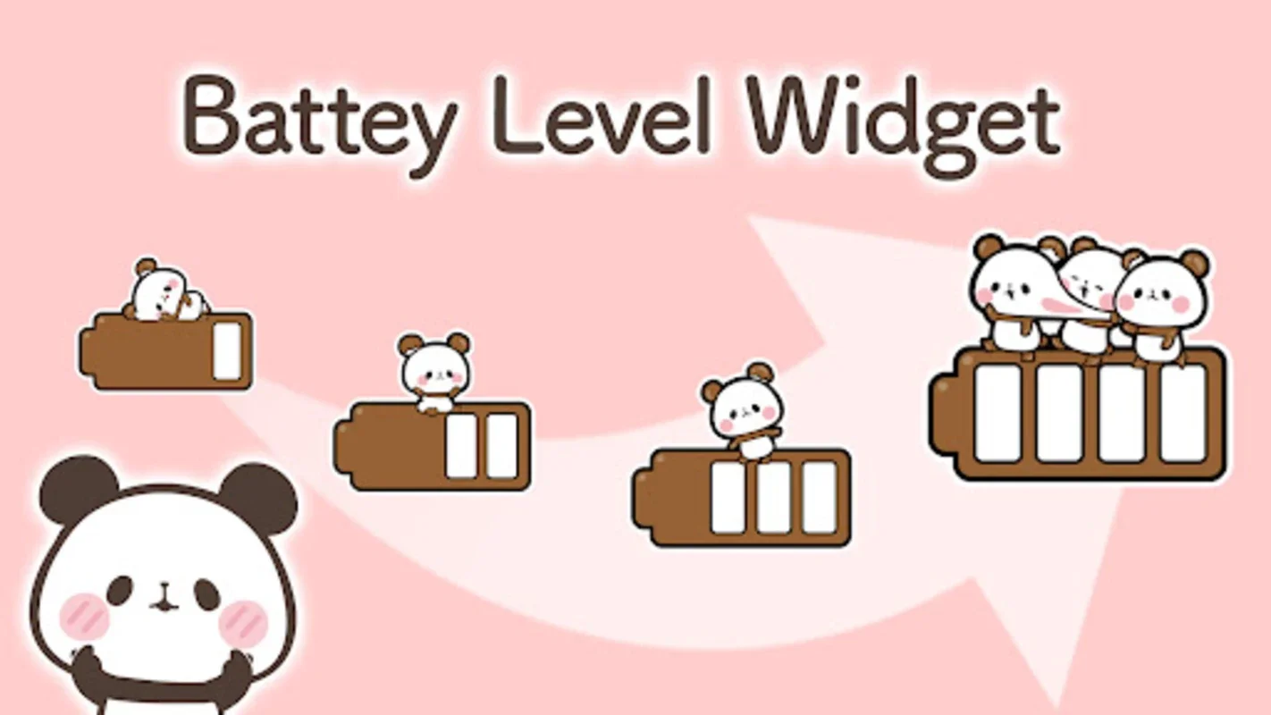 Battery widget MochimochiPanda for Android - Customize Home Screen Fun