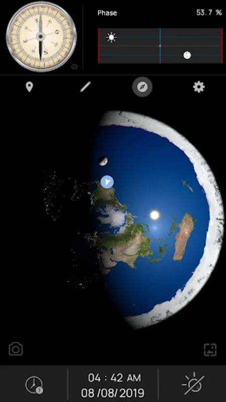 Flat Earth for Android - Celestial Navigation App