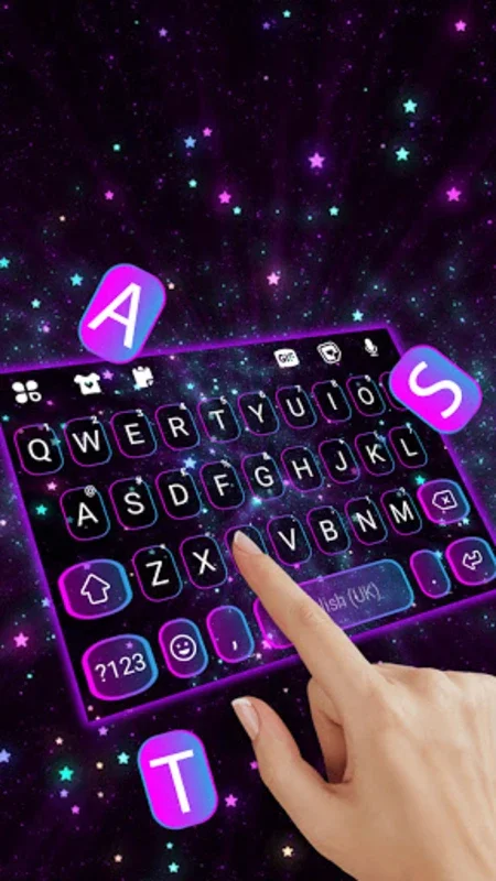 Shiny Galaxy Live Theme for Android - Customize Typing