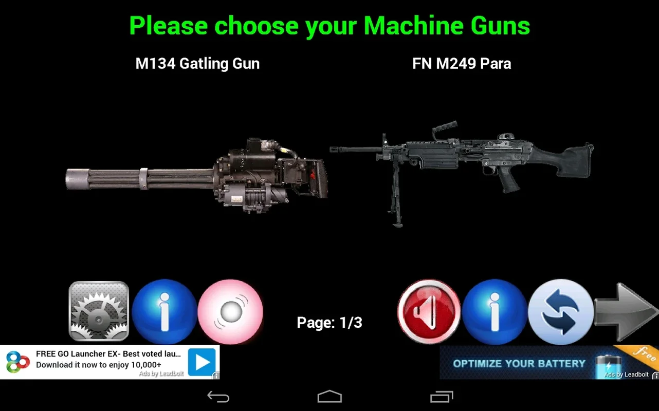 Guns for Android - An Entertaining Weapon - Shooting App