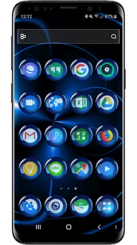 Theme Launcher - Spheres Blue for Android: Transform Your Device