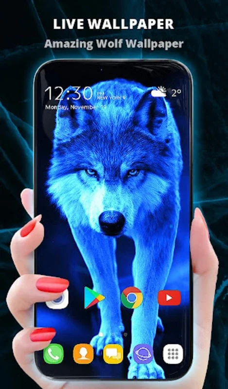 Ice Wallpaper + Keyboard: Wolf for Android - Transform Your Device