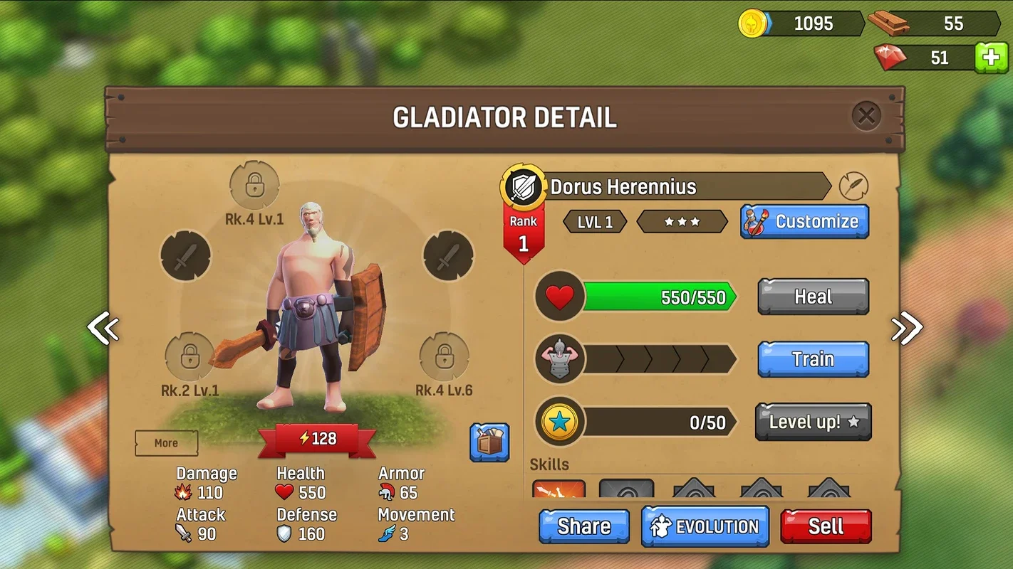 Gladiator Heroes for Android - Lead Gladiators to Victory