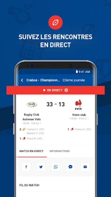 FFR Compétitions for Android - Stay Updated on Amateur Rugby