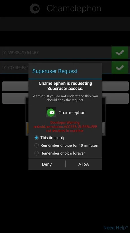 Chamelephon for Android - Easily Change IMEI