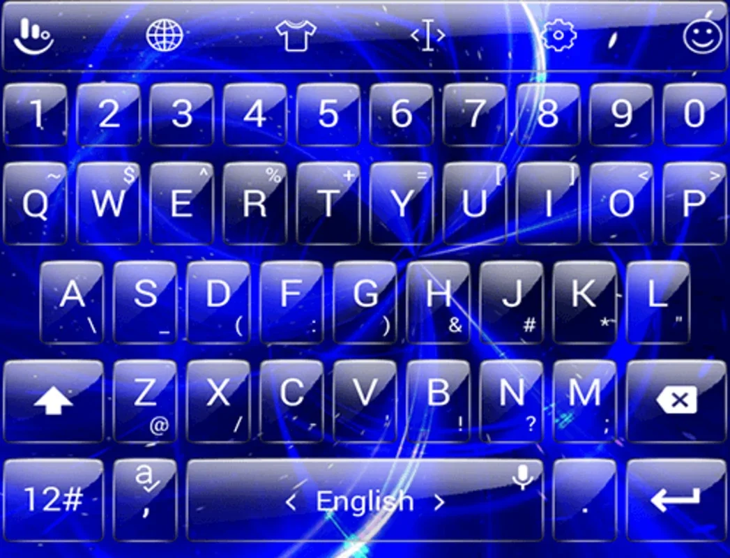 Theme x TouchPal Glass Blue Galaxy for Android - Elegant Keyboard Theme