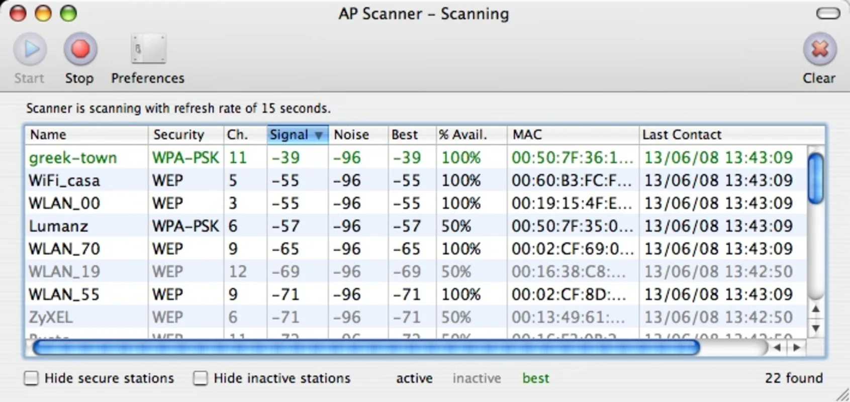 AP Grapher for Mac - Analyze and Select the Best WIFI