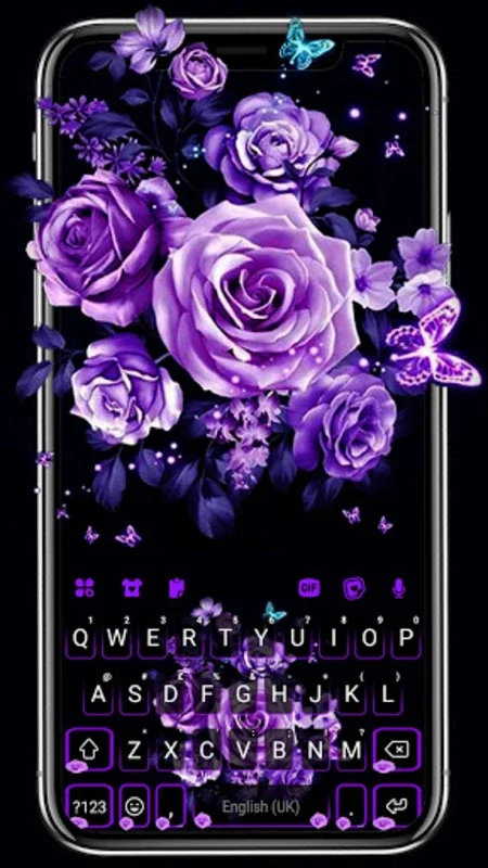 Purple Rose Bouquet Background for Android - Enhance Typing