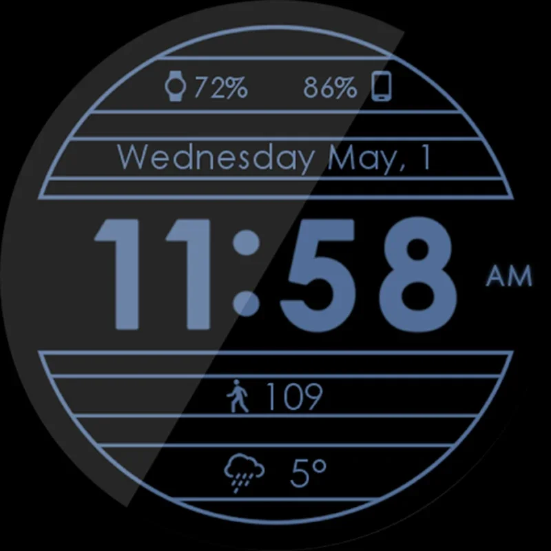 Metallic Mesh HD Watch Face for Android - Stylish & Functional