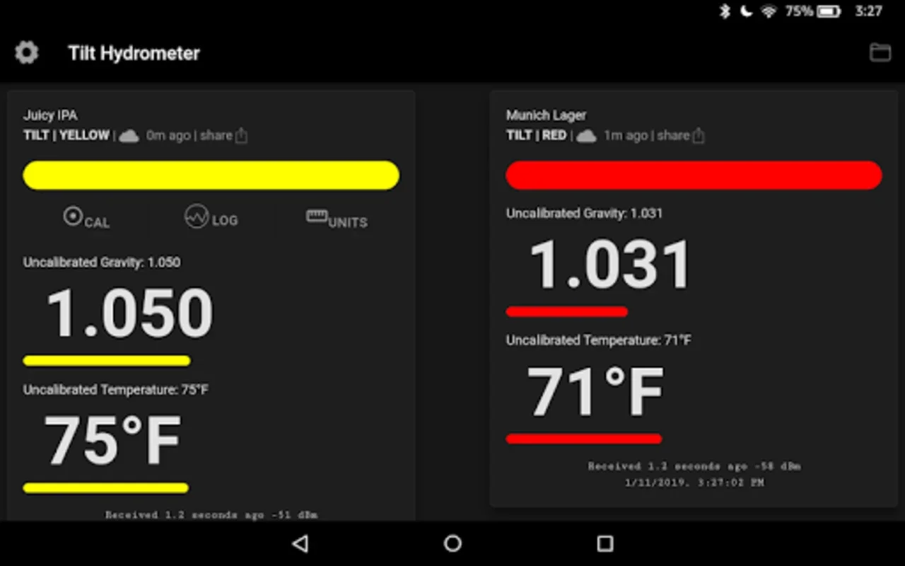 Tilt 2 for Android - Monitor and Analyze Brewing Data