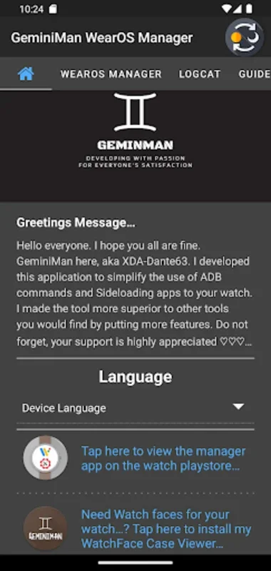 GeminiMan WearOS Manager for Android - Manage Your Wear OS Watch