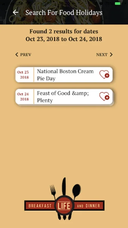 National Food Holidays for Android - Culinary Delights Await