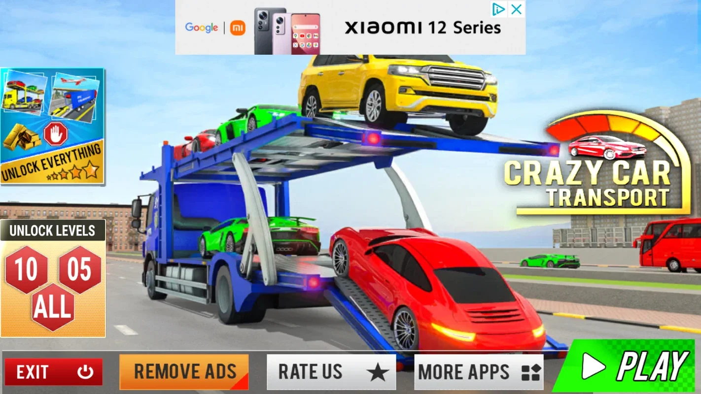 Crazy Car Transport Truck for Android: Fun Driving Simulator