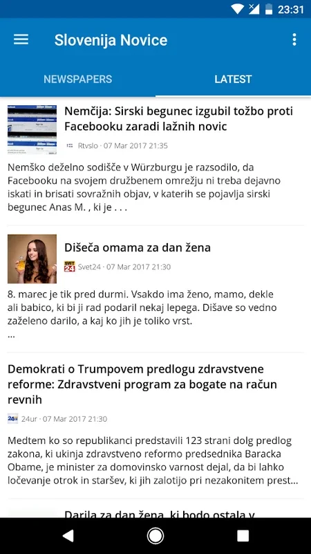 Slovenia News (Novice) for Android - Stay Informed