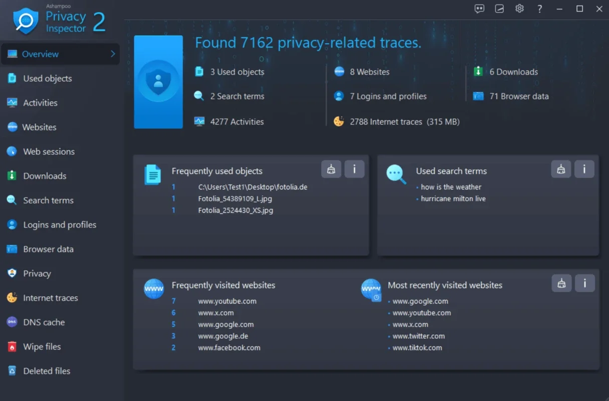 Ashampoo Privacy Inspector for Windows - Protect Your Digital Privacy