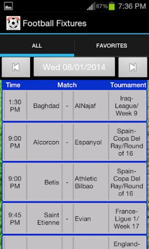 Football Fixtures for Android: Real-Time Soccer Updates