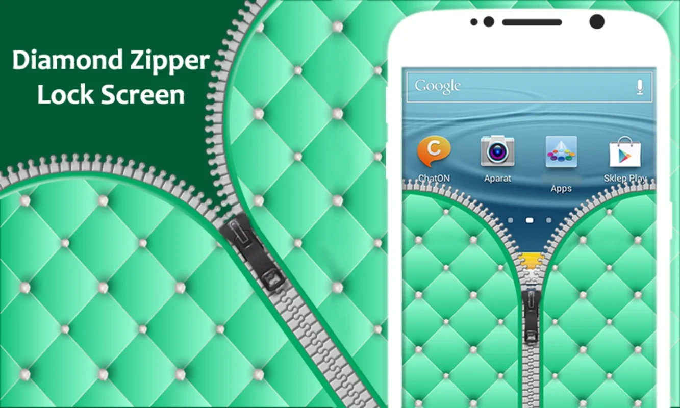 Diamond Zipper Lock Screen for Android - Secure and Stylish