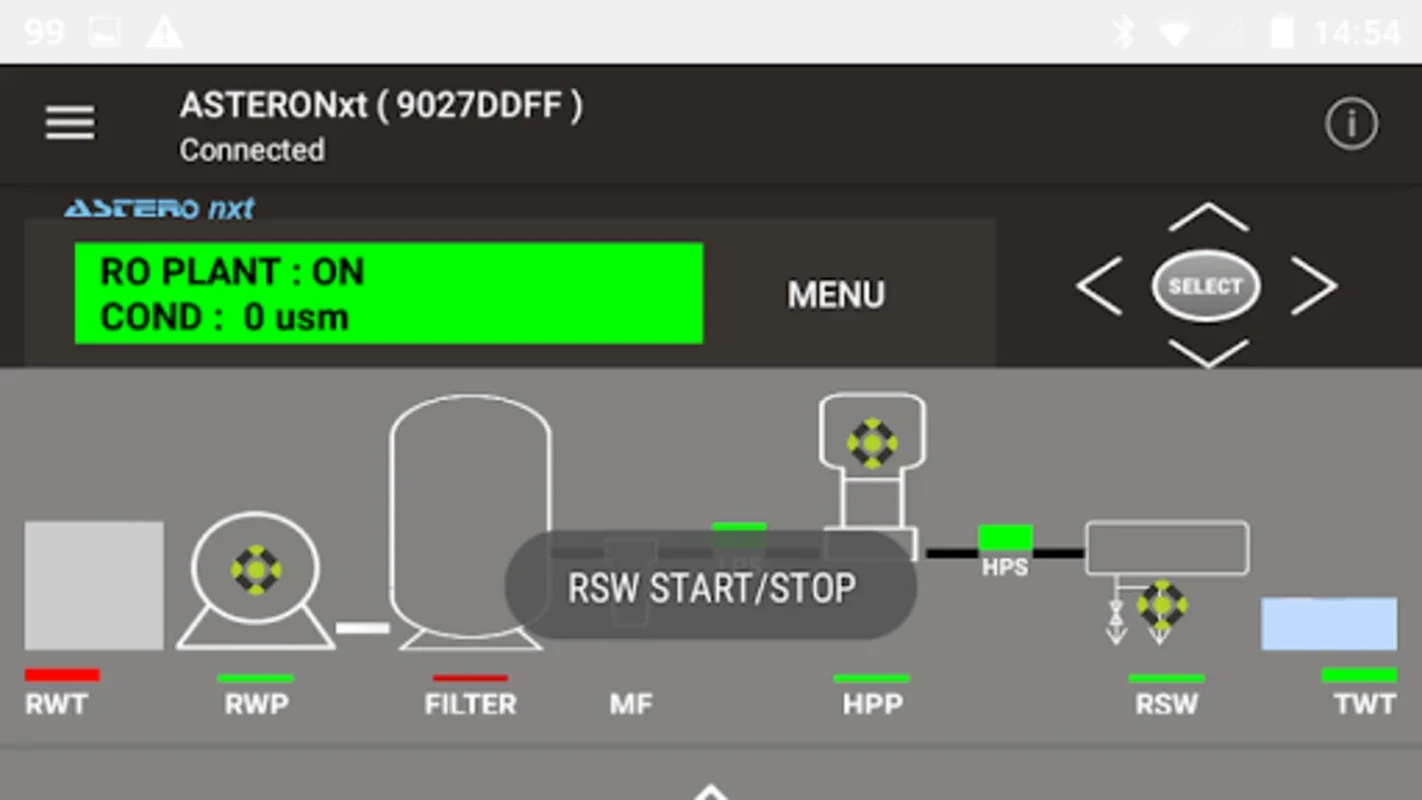 Embark Bluetooth Astero NXT for Android: Remote RO Plant Control