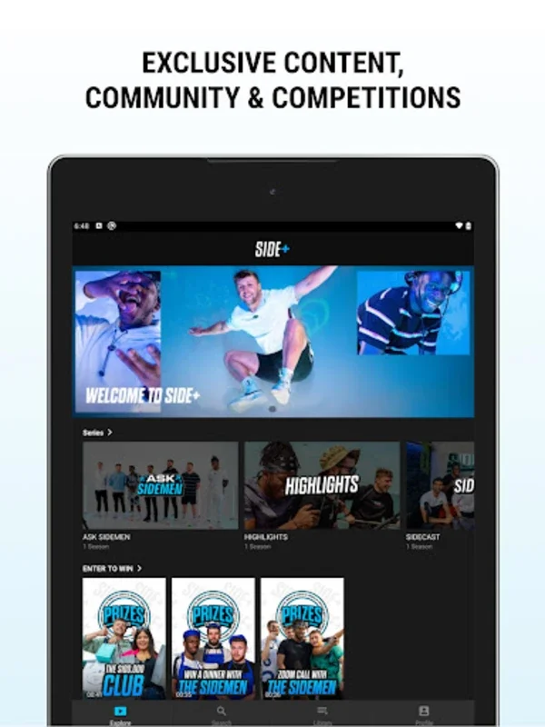 Side+ for Android: Exclusive Sidemen Content and Fan Interaction