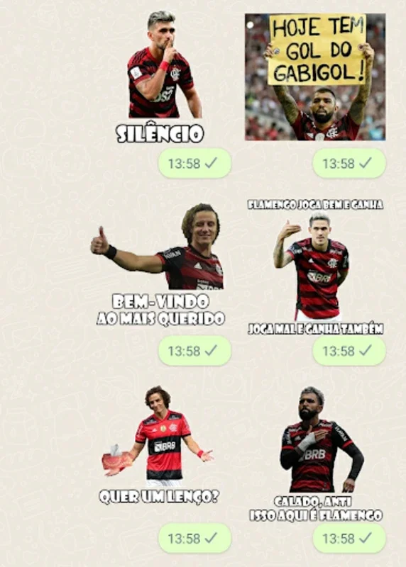 Figurinhas Engraçadas Flamengo for Android - Enhance Chats