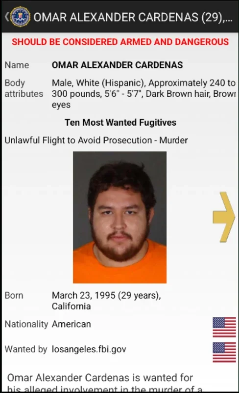 Most Wanted Criminals for Android - Track Criminals Easily