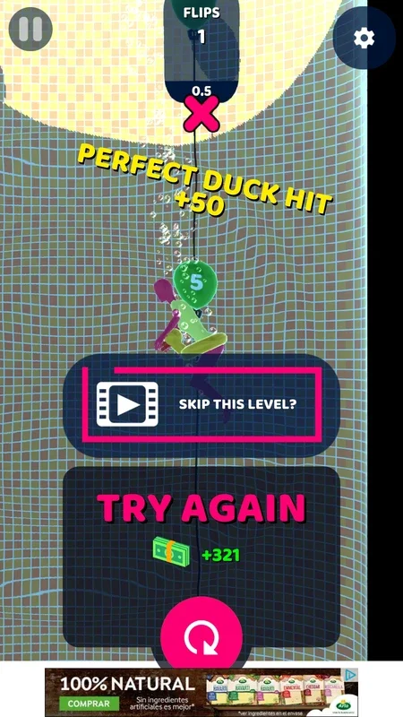 Purple Diver for Android - Dive and Flip in the Water