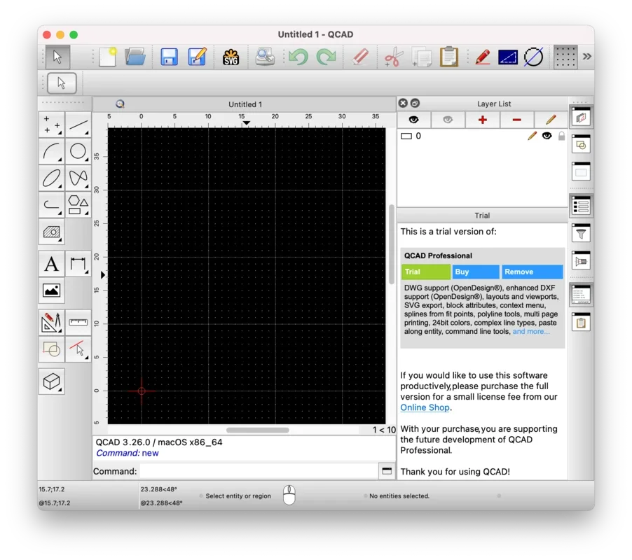 QCAD for Mac - Powerful CAD Software