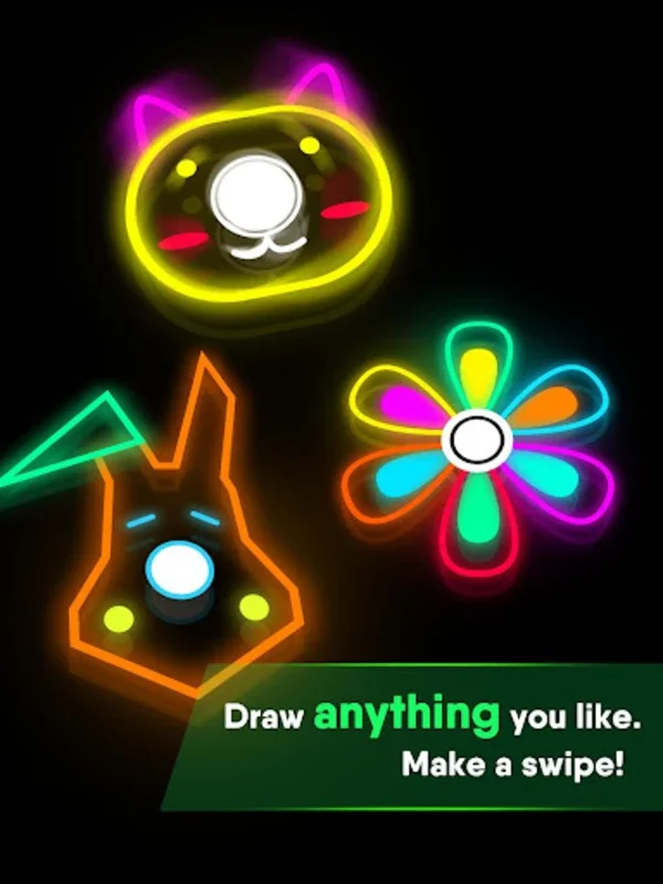 Draw Finger Spinner for Android - Create Custom Glow Spinners