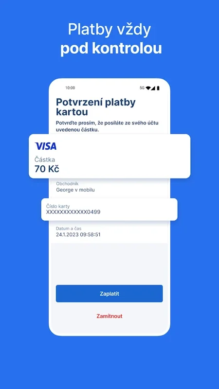 George klíč for Android - Secure Banking App