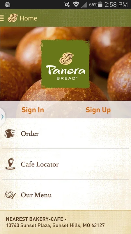 Panera Bread for Android: Find Stores and Order Food