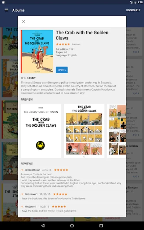 The Adventures of Tintin for Android - Immerse in Digital Tintin Stories