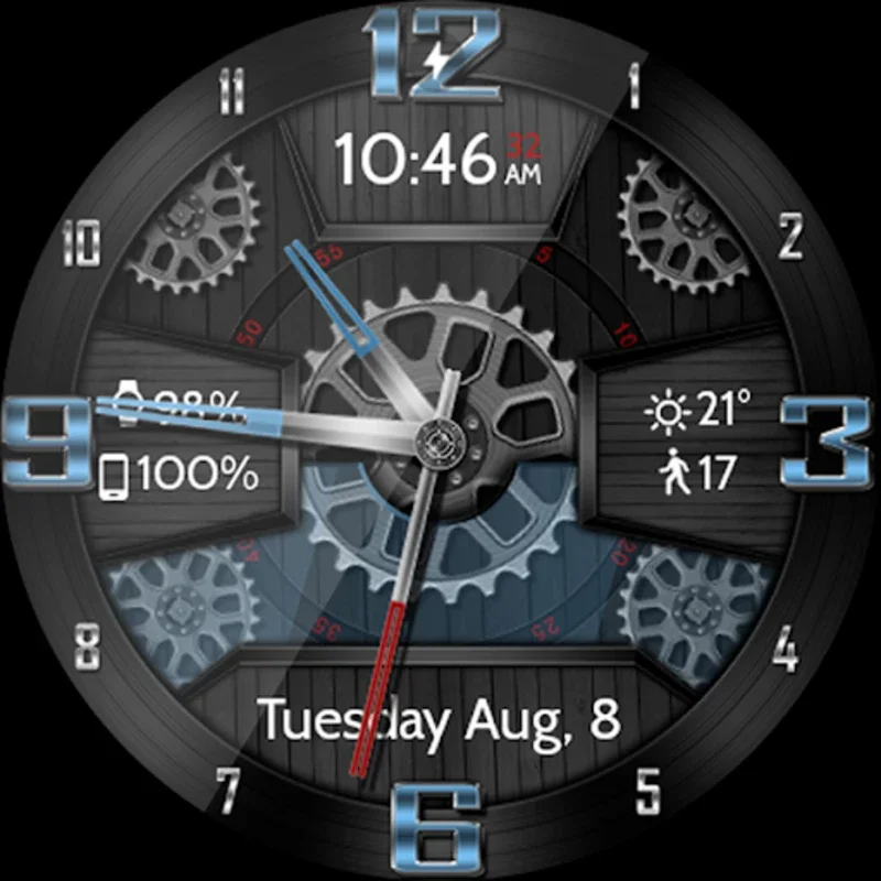 Wooden Gears HD Watch Face for Android - Elegant Customization