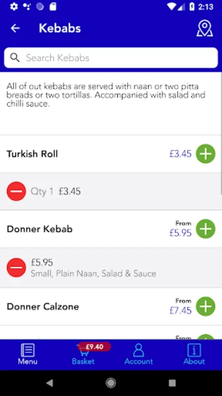 Four in One for Android: Quick Global Cuisine Ordering