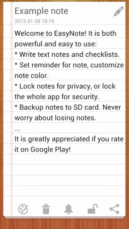 Bloc EasyNote Notepad for Android: Efficient Text Editing