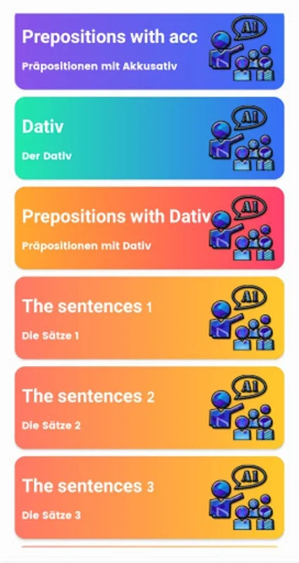 German for all for Android - Structured Language Learning