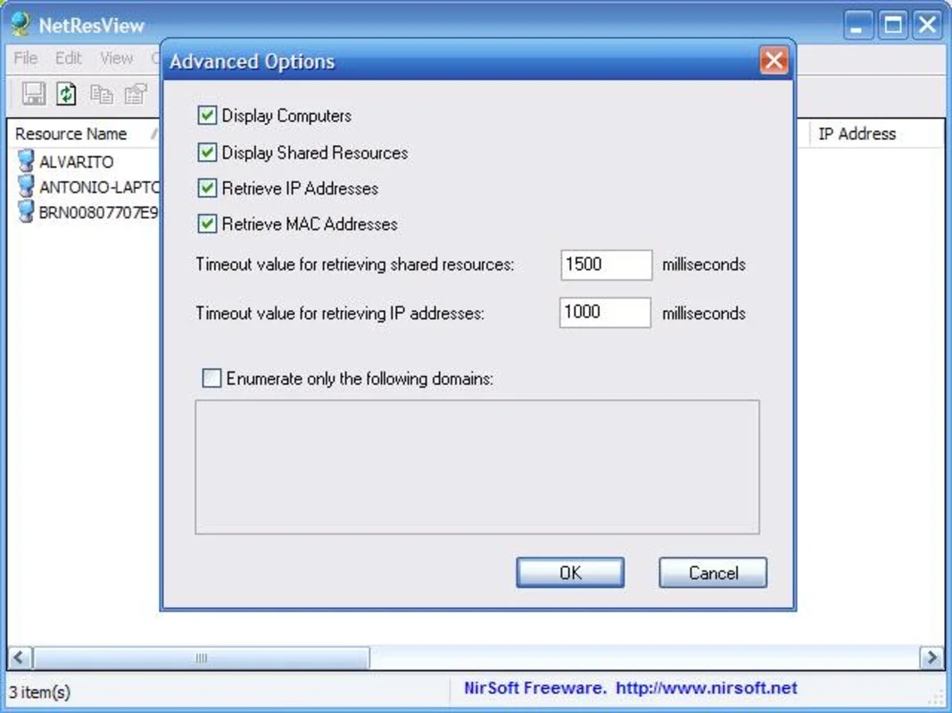 NetResView for Windows: View Local Network Devices