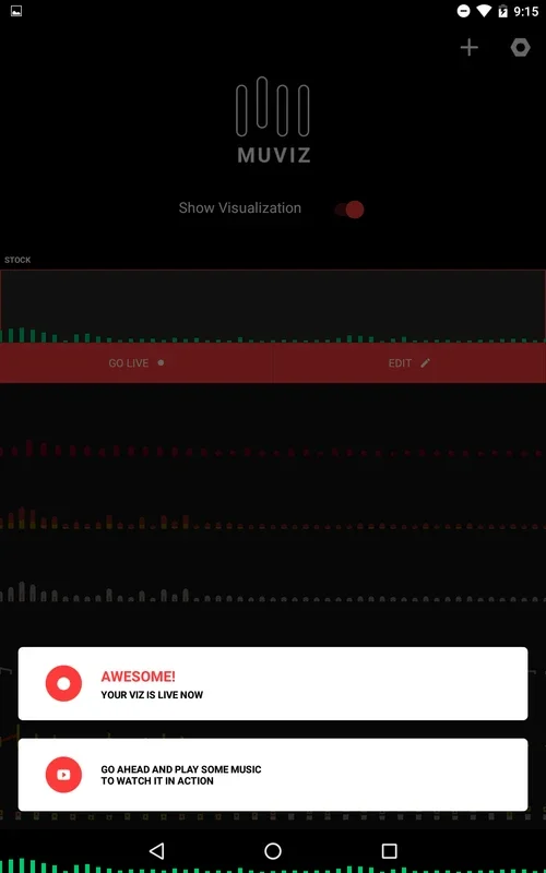 MUVIZ Nav Bar Audio Visualizer for Android - Customizable Visuals