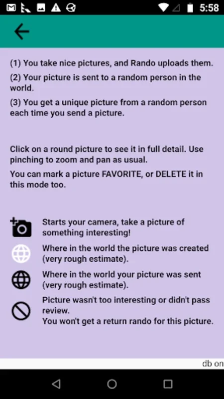 Rando for Android: Global Mystery Photo Exchanges