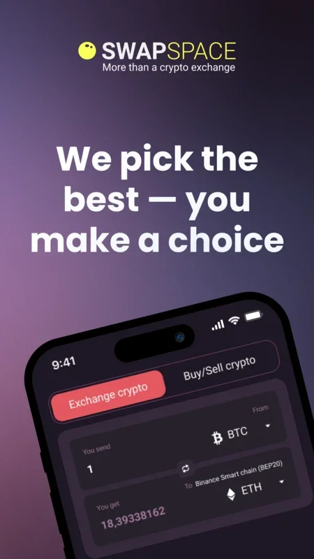 SwapSpace for Android: Best Crypto Exchange Aggregator