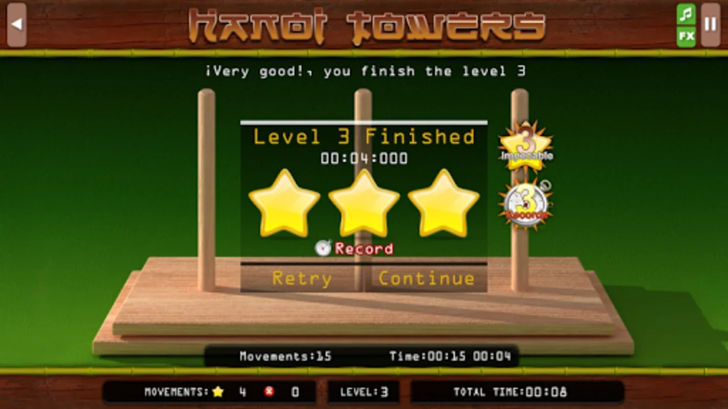 The Hanoi Towers Lite for Android - A Strategic Puzzle for Brain Training