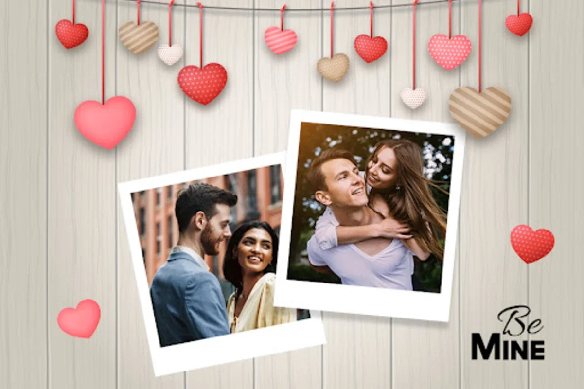 Valentine Day Dual Photo Frame for Android - Create Romantic Frames