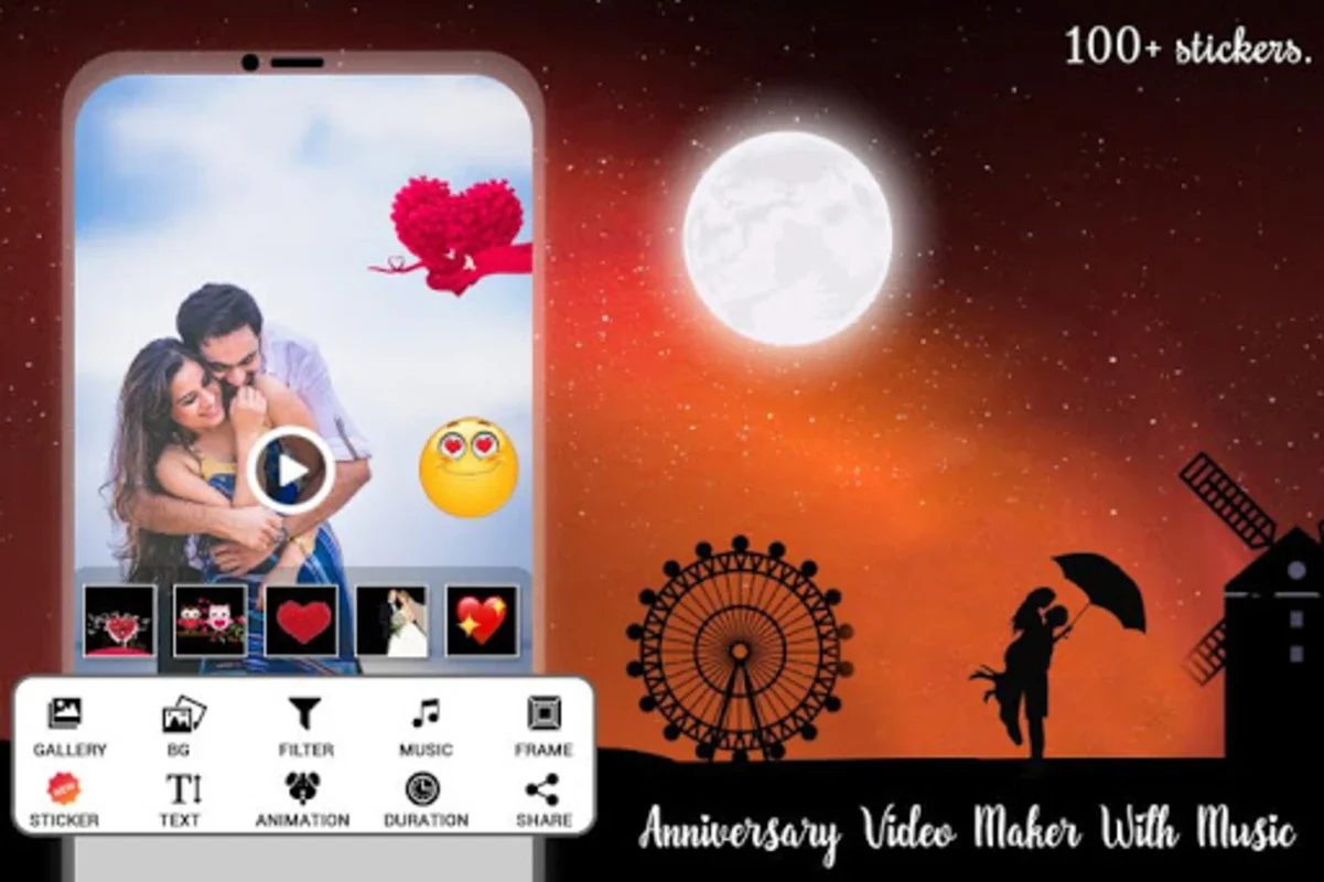 Anniversary Video Maker with Music for Android - Create Beautiful Videos