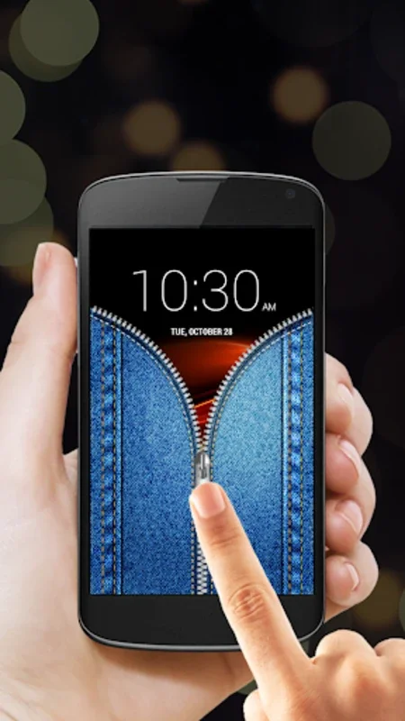 Jeans Zipper Lock for Android - Secure Your Phone in Style