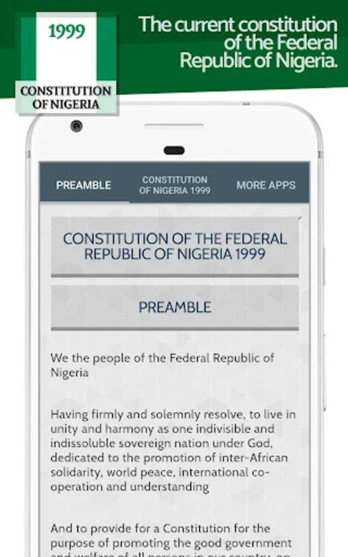 Constitution of Nigeria 1999 for Android - Explore Legal Framework