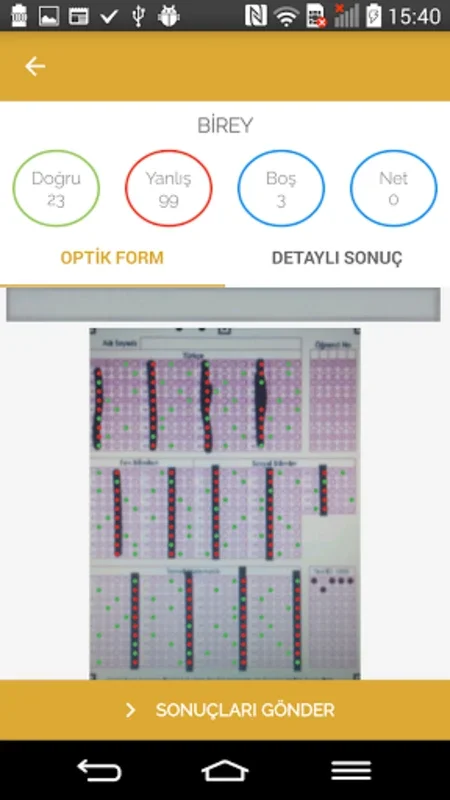 Altın Karma Optik Okuma for Android - Streamline Test Grading